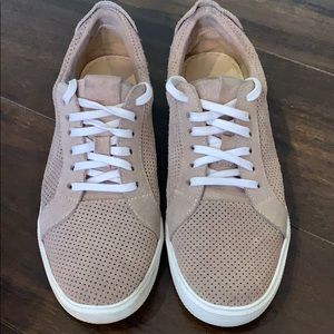 Beige suede sneakers